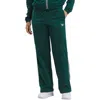 Reebok Womens Contrast Trim Polyester Straight Leg Pants In Green