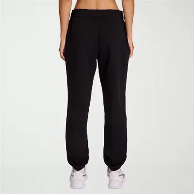 Reebok Womens High Rise Fleece Active Jogger Pant In Black