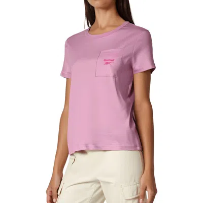 Reebok Womens Pocket Cotton Pullover Top In Multi
