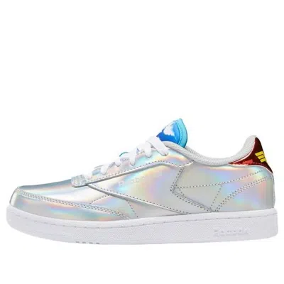Reebok Wonder Woman 1984 X Club C 85 Big Kid 'air Flight' In Silver