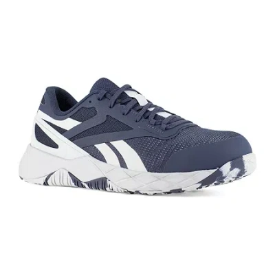 Reebok Work 3318 Mens Round Closed Toe Work Shoes In Blue