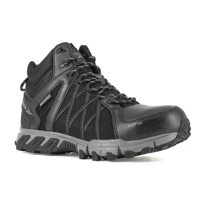 Reebok Work 3401 Mens Round Closed Toe Work Shoes In Black