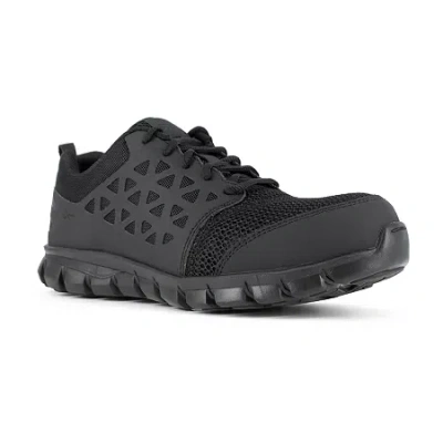 Reebok Work 4039 Mens Round Closed Toe Work Shoes In Black