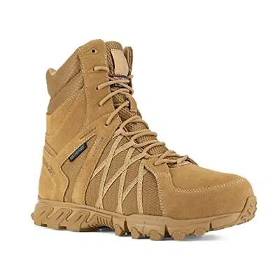 Pre-owned Reebok Work Men's 8" Trailgrip Tactical Composite Toe Waterproof Insulated Work In Coyote