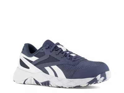 Reebok Work Nanoflex Composite Toe Work Shoe In Blue