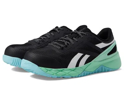 Reebok Work Nanoflex Tr Work Eh Comp Toe Women's Shoes Black/seafoam Green/white: 10.5 B - Medium