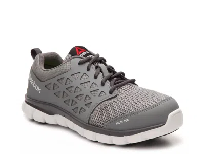Reebok Work Sublite Cushion Alloy Toe Work Shoe In Gray