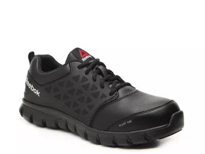 Reebok Work Sublite Cushion Steel Toe Work Shoe In Black