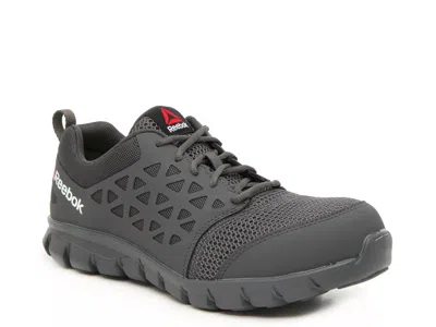 Reebok Work Sublite Cushion Steel Toe Work Shoe In Gray