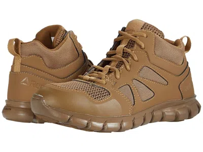 Reebok Work Sublite Cushion Tactical Mid-cut Soft Toe Eh Men's Shoes Coyote: 7 D - Medium In Brown
