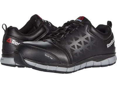 Reebok Work Sublite Cushion Work Alloy Toe - Rb4049 Men's Shoes Black: 9.5 E - Wide