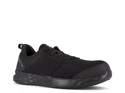 Reebok Work Wide Width Astroride Strike Composite Toe Work Sneaker In Black