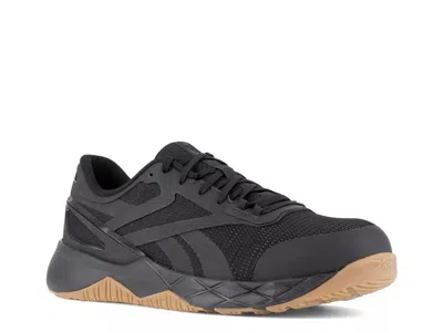 Reebok Work Wide Width Nanoflex Composite Toe Work Shoe In Black