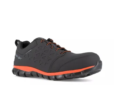 Reebok Work Wide Width Sublite Cushion Composite Toe Work Sneaker In Black