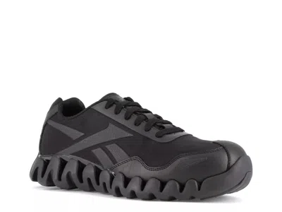 Reebok Work Wide Width Zig Pulse Composite Toe Work Shoe In Black