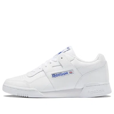 Reebok Workout Plus Casual Skateboarding Shoes Unisex White Blue