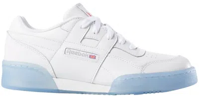 Pre-owned Reebok Workout Plus Ice Sneakers In White/carbon/blue