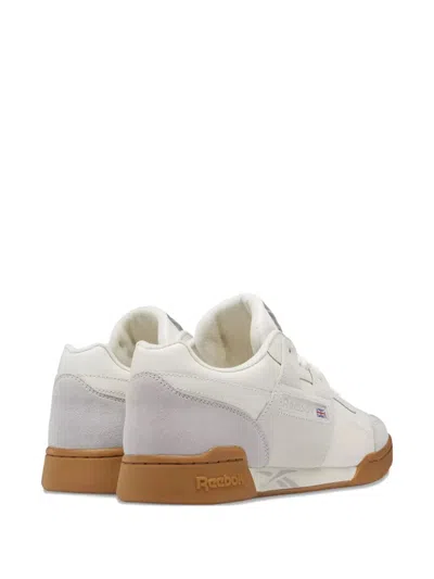 Reebok Workout Plus Suede Panelled Sneakers In White