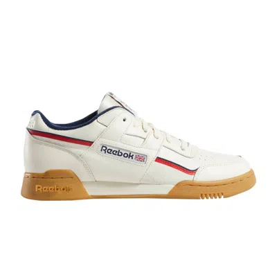 Pre-owned Reebok Workout Plus 'white Navy Red'