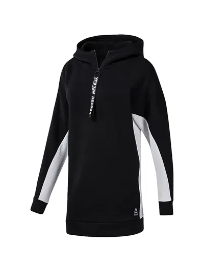 Reebok Workout Ready Half-zip Hoodie In Black