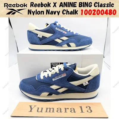 Pre-owned Reebok X Anine Bing Classic Nylon Navy Chalk 100200480 Men's Size