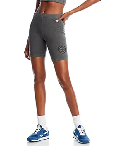 Reebok X Anine Bing Logo Bike Shorts In Pure Grey