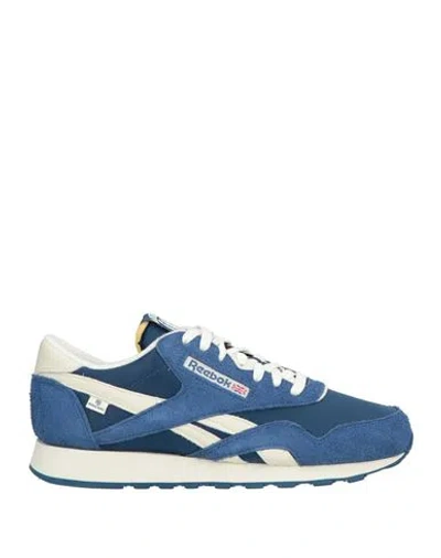 Reebok X Anine Bing Man Sneakers Slate Blue Size 9 Leather, Textile Fibers