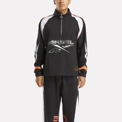 Reebok X Anuel Aa 1/4 Zip Top In Blue