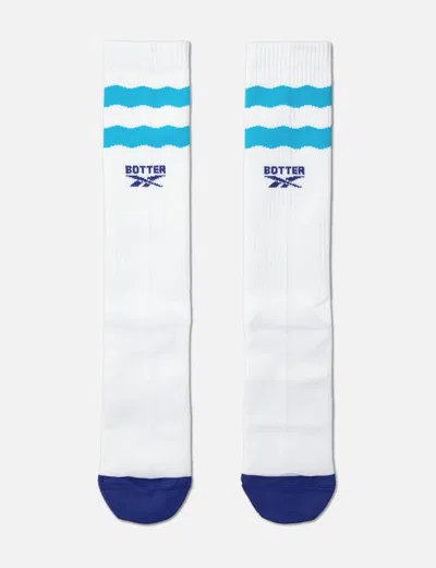 Reebok X Botter Soccer Socks Aqua Blue In White