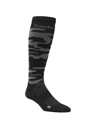 Reebok X Crossfit Compression Camouflage-print Socks In Multi