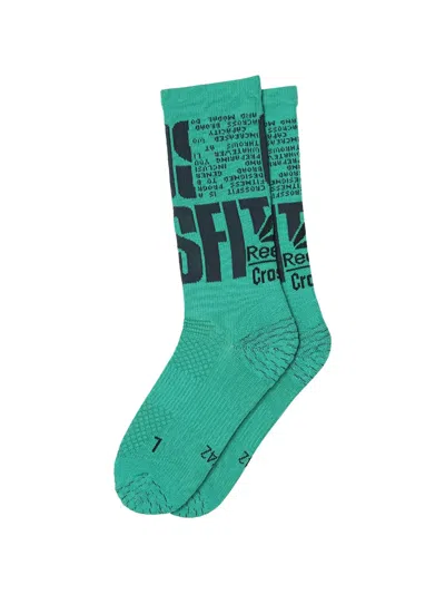 Reebok X Crossfit Crew Socks In Green