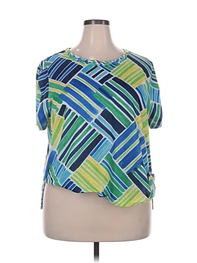 Pre-owned Reebok X Crossfit Short Sleeve Blouse In Green