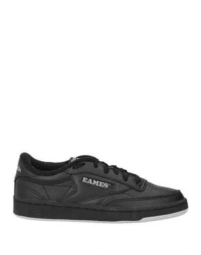 Reebok X Eames Office Woman Sneakers Black Size 6.5 Leather, Textile Fibers