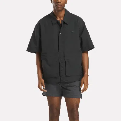 Reebok X Hymne Short Sleeve Collared T-shirt In Black