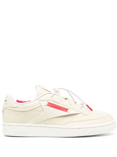 Reebok X Milk Makeup Club C 85 Sneakers In Vintage Chalk S23-r/core Black/vector Red
