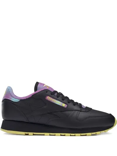 Reebok X Smiley Leather Sneakers In Black