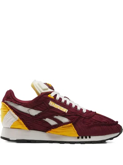 Reebok X The Pump Classic "maroon/yellow" Sneakers In Burgundy