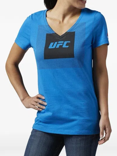Reebok X Ufc Ufan V-neck T-shirt In Blue