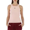 Reebok X Victoria Beckham Ladies Coralglow Crewneck Fitted Tank Top In Pink