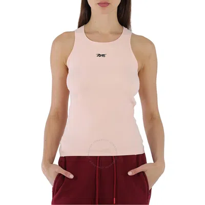 Reebok X Victoria Beckham Ladies Coralglow Crewneck Fitted Tank Top In Pink