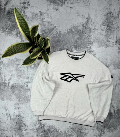 Pre-owned Reebok X Vintage Very Big Logo 80s-90s Reebok Hype Sweatshirt In Beige