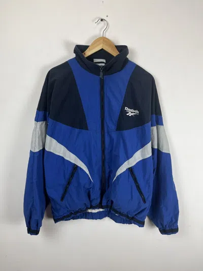 Pre-owned Reebok X Vintage Windbreaker Jacket Reebok Streetwear 90's In Blue