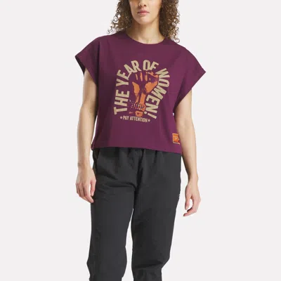 Reebok X Walker Wear Cropped Tee In Purple