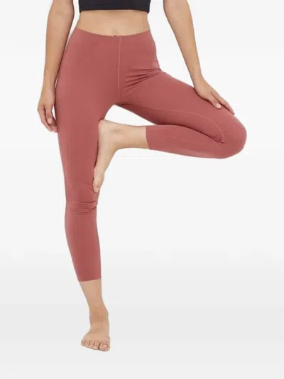 Reebok Yoga Logo Leggings In Pink