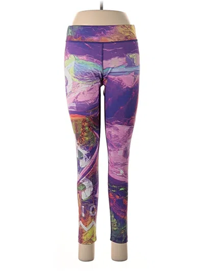 Pre-owned Reebok Yoga Pants In Purple
