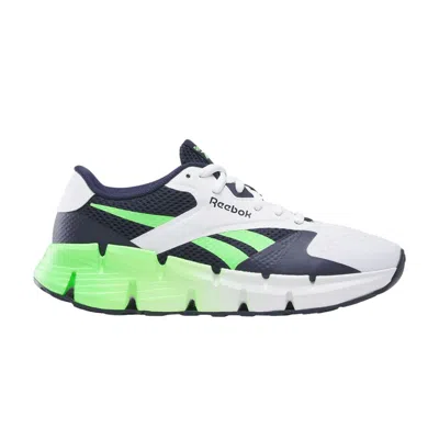 Pre-owned Reebok Zig Dynamica 5 Big Kid 'vector Navy Solar Lime' | White | Kid's Size 7