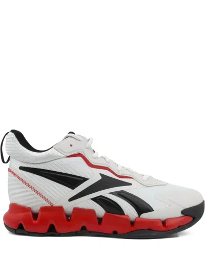 Reebok Zig Encore "pure Grey/vector Red" Sneakers In White