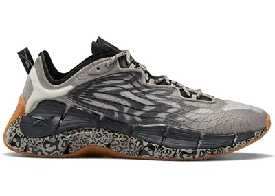 Pre-owned Reebok Zig Kinetica 2 Animal Print (women's) Sneakers In Grey/core Black/lee 7