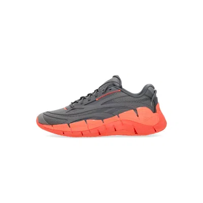 Reebok Zig Kinetica 2.5 Men's Low Shoe Pure Gray 6/pure Gray 7/orange Flare In Pure Grey 6/pure Grey 7/orange Flare