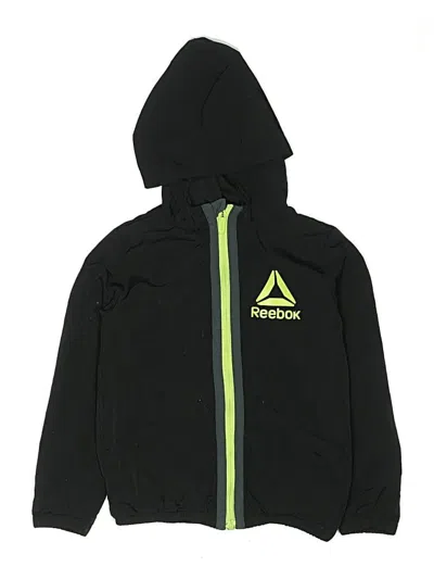 Pre-owned Reebok Kids' Zip Up Hoodie In Black